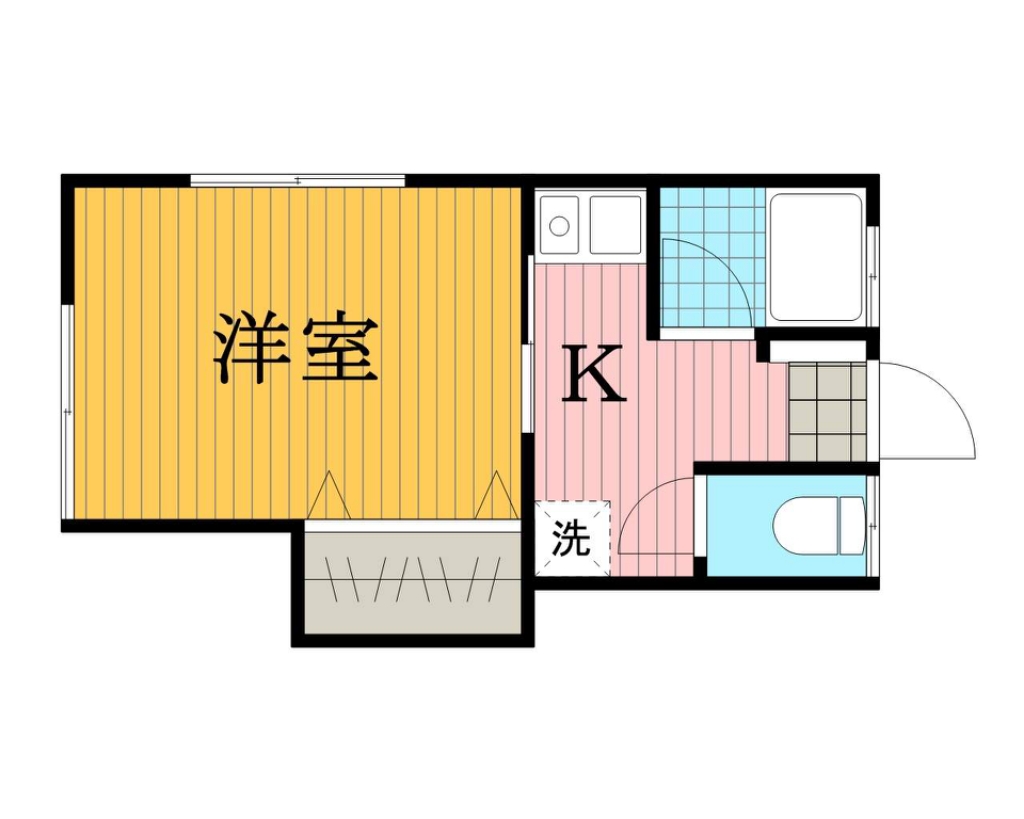 かおりコーポ 205号室 間取り