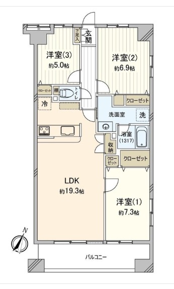 ＫＡＮＥＮＡＲＩ和光 903号室 間取り