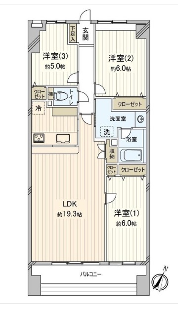 ＫＡＮＥＮＡＲＩ和光 603号室 間取り