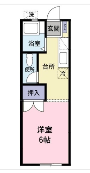 クロノス薬円台 201号室 間取り