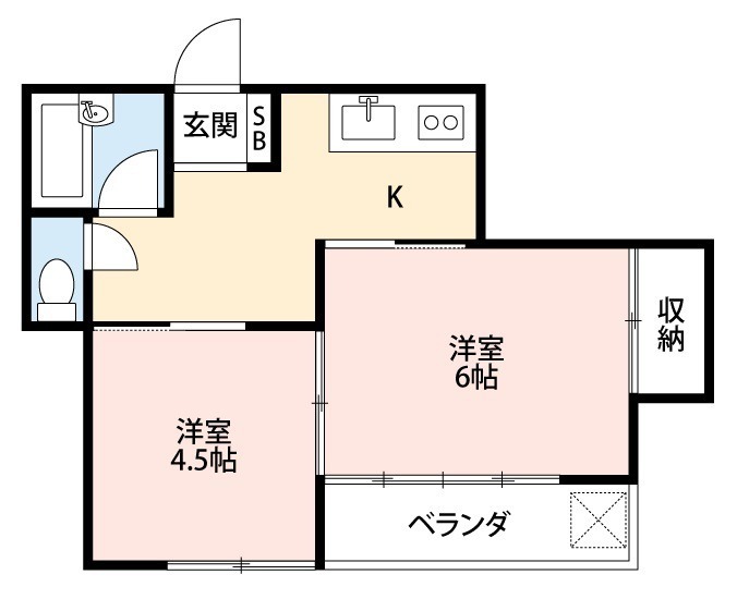 プリュニエ鎌ヶ谷 203号室 間取り