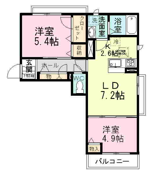 ソレイユ習志野 103号室 間取り