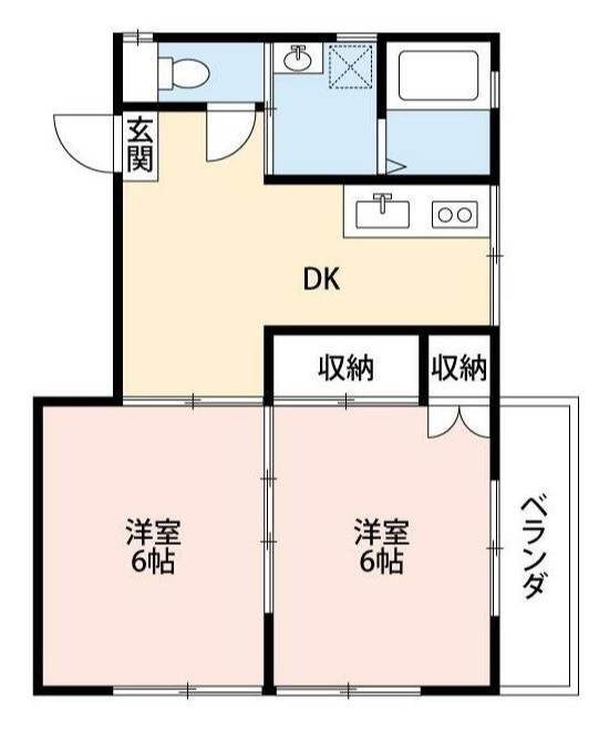 八千代市高津アパート 201号室 間取り