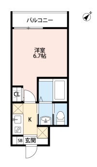 Ｔ．Ａ船橋市前原西８丁目ⅢＢ棟 102号室 間取り