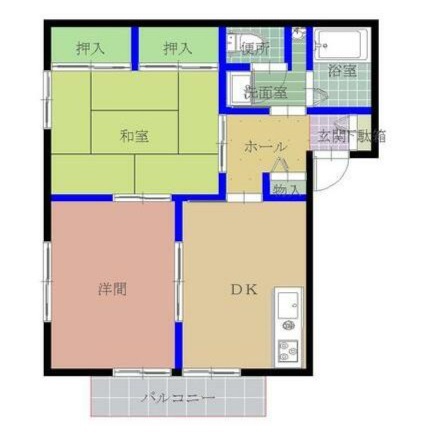 サンモールＢ 102号室 間取り