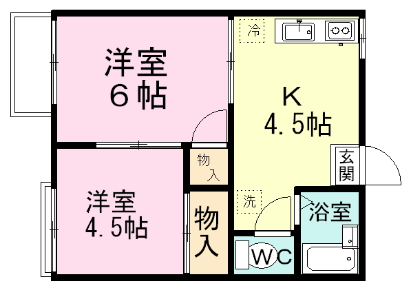 クリードコシバ 103号室 間取り