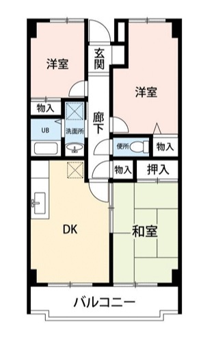エクセルハイツＫＥＹＡＫＩ 203号室 間取り