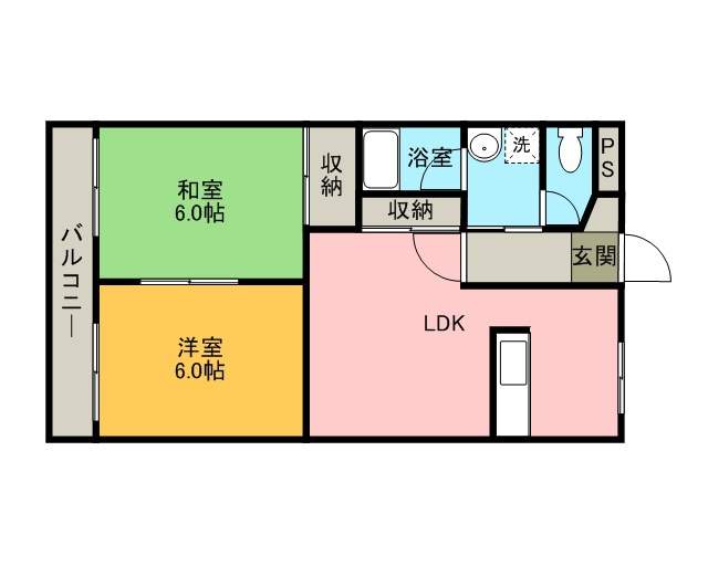 リバーサイド五番館 303号室 間取り