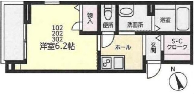 グリーン　テラスＶ 102号室 間取り
