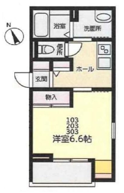 グリーン　テラスＶ 203号室 間取り