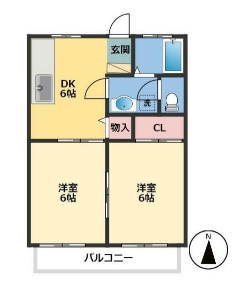藤コーポＢ 103号室 間取り