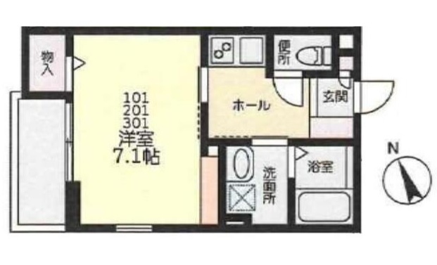 グリーン　テラスＶ 101号室 間取り