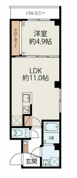 コネクトパークヒルズ南初富 404号室 間取り
