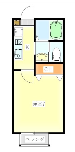 リヴェールコート三山 203号室 間取り