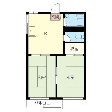 ダウンヒル芝山 202号室 間取り