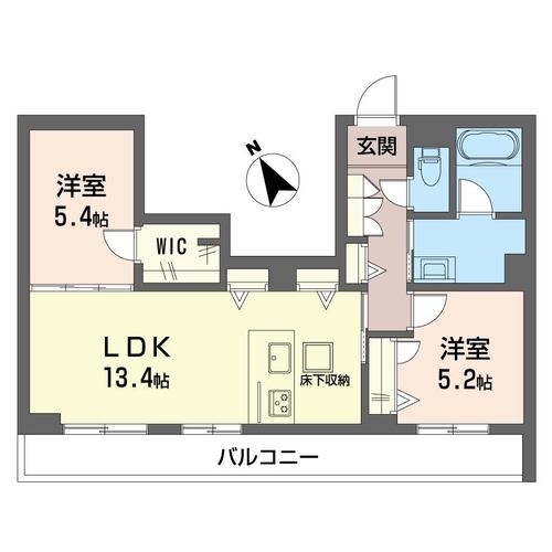 ヴィアソーレ 202号室 間取り