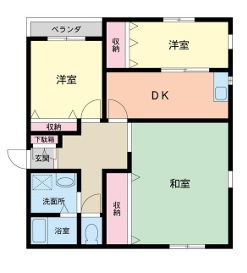 門原ハイツＢ 201号室 間取り