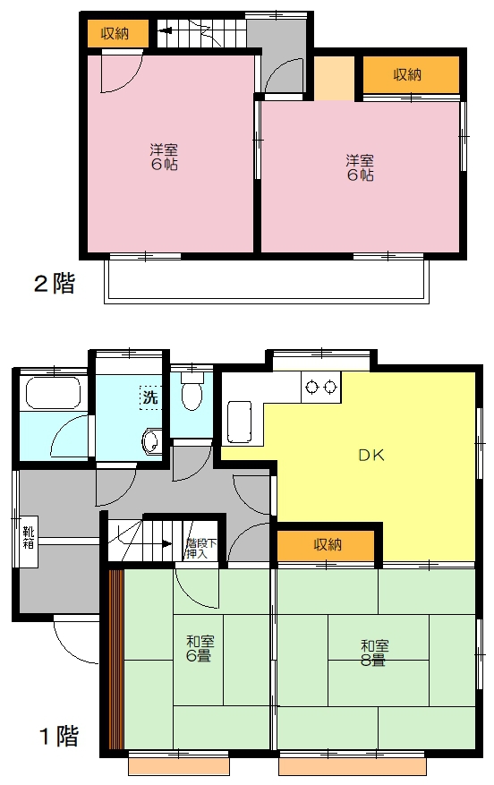 上座貸家（５７６－４３） 間取り