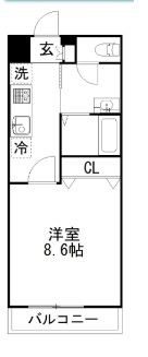 オーブ 202号室 間取り