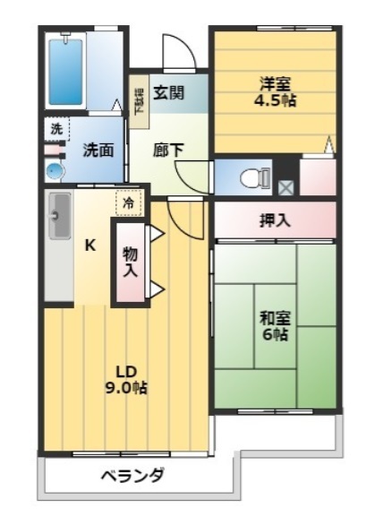 ｅｍラフォーレ実籾 203号室 間取り