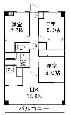 アクトヒルズ八千代Ⅱ 1205号室 間取り