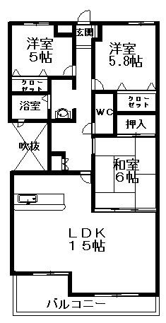 コルディアーレ西志津 107号室 間取り