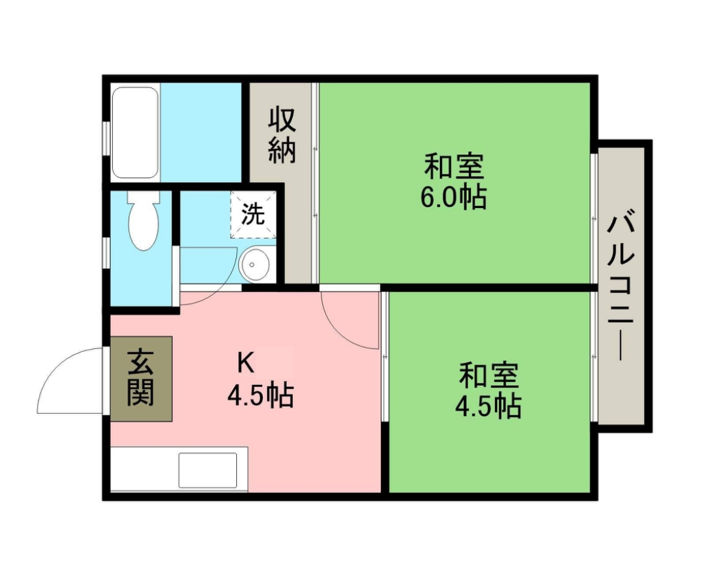 オメガハイツ 201号室 間取り