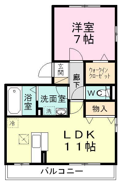 Ｅｓｐｅｒａｎｚａ 101号室 間取り