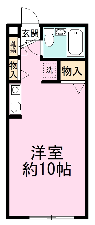 グリーンバーン 102号室 間取り