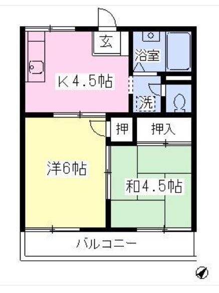 ツインコーポラスＢ 203号室 間取り