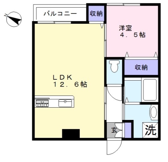 ＳＯＮＯＲＡ滝不動 203号室 間取り