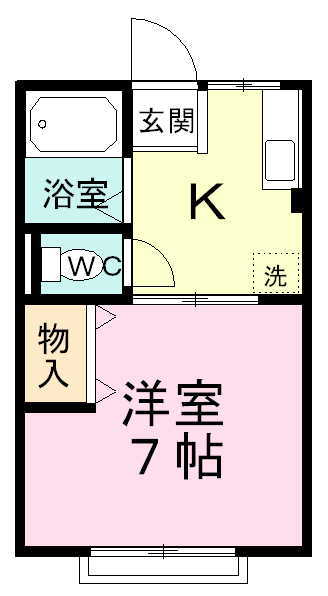 シティハイムガーデニア 102号室 間取り