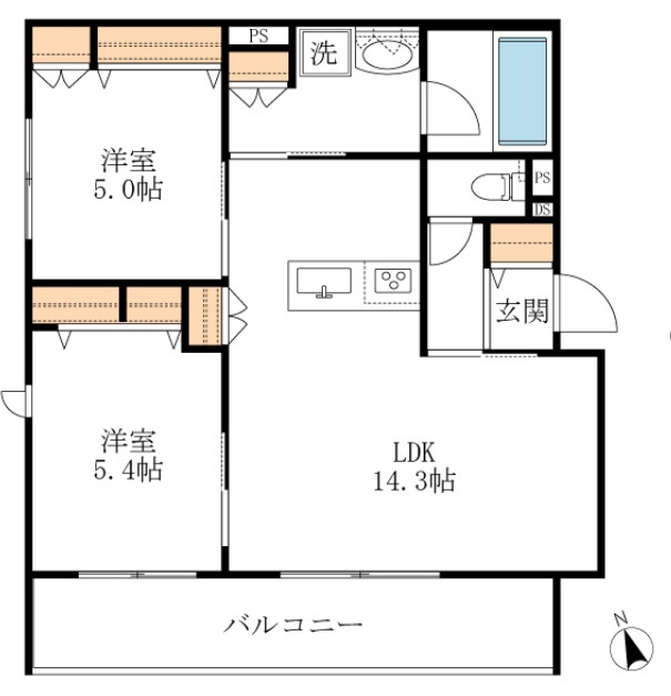Ｌｉｃｈｔｇｌａｎｚ本郷町 302号室 間取り