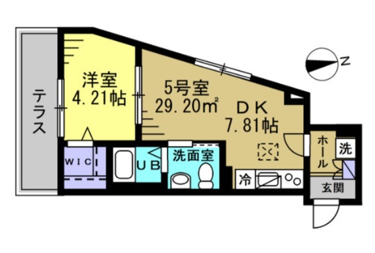 Ｃａｌｍ津田沼 105号室 間取り
