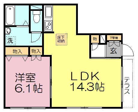 メゾンＳ・Ｅ八千代台 102号室 間取り