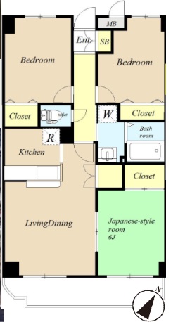 八千代ＴＹプラザＡ棟 407号室 間取り