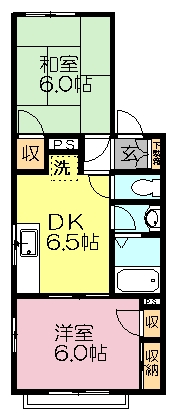 メゾン八千代台１号棟 202号室 間取り