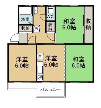 習志野台団地１２街区　７号棟 201号室 間取り