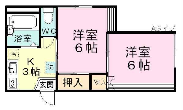 クリードコシバ 201号室 間取り