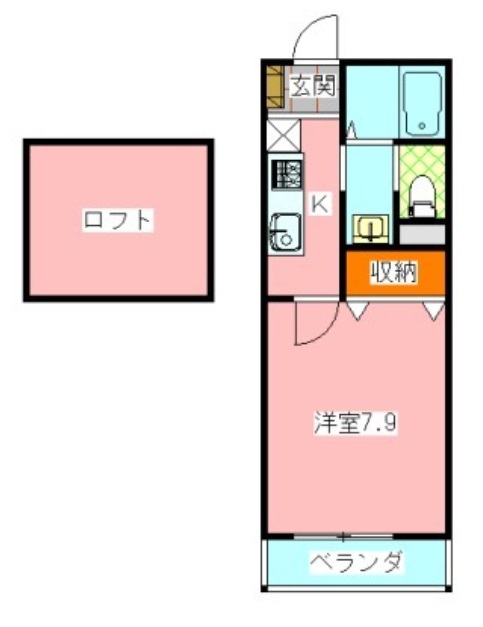 アベルト 202号室 間取り