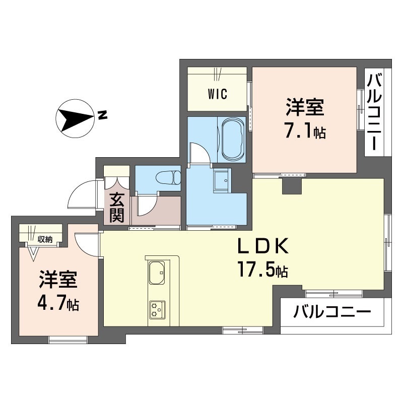 カイレアレジデンス 202号室 間取り