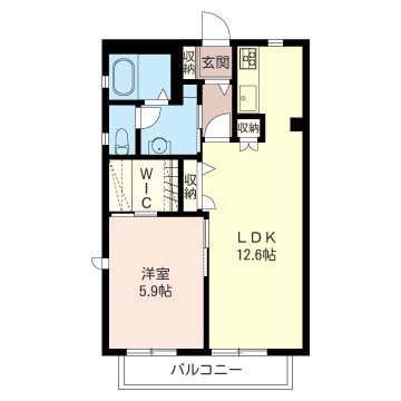 ソレイユ 205号室 間取り
