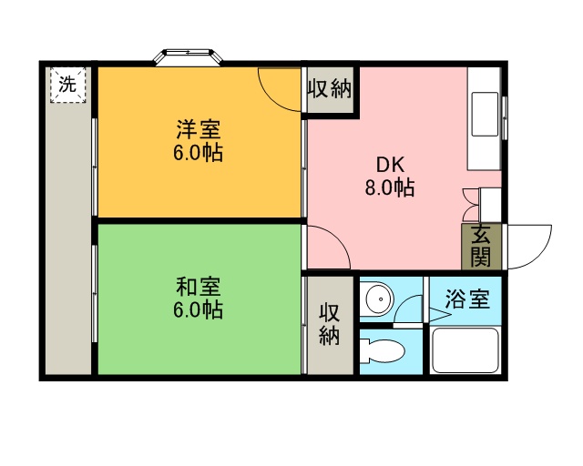 グリーンハイツＢ 201号室 間取り