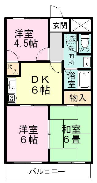 磯部マンション 101号室 間取り