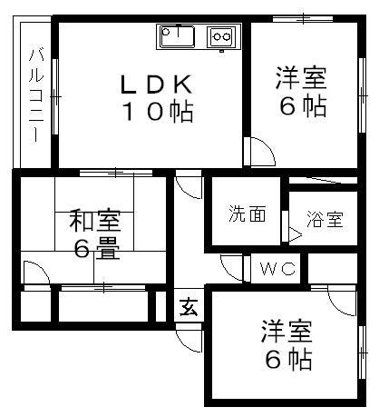 アドザックス 102号室 間取り
