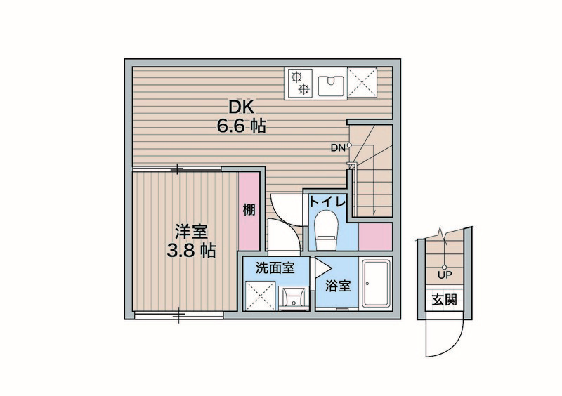 ＫＩＮＯＨＡ　ＳＴＵＤＩＯ 202号室 間取り