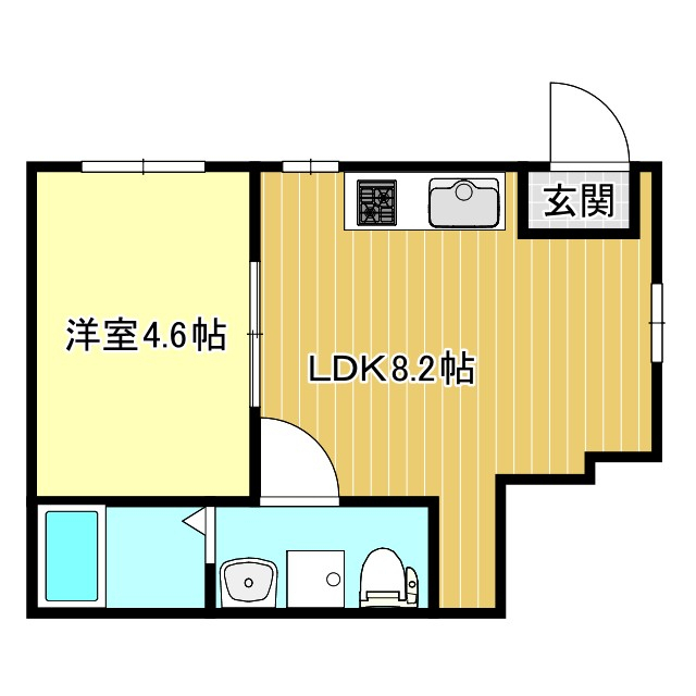リベルテ村上 101号室 間取り