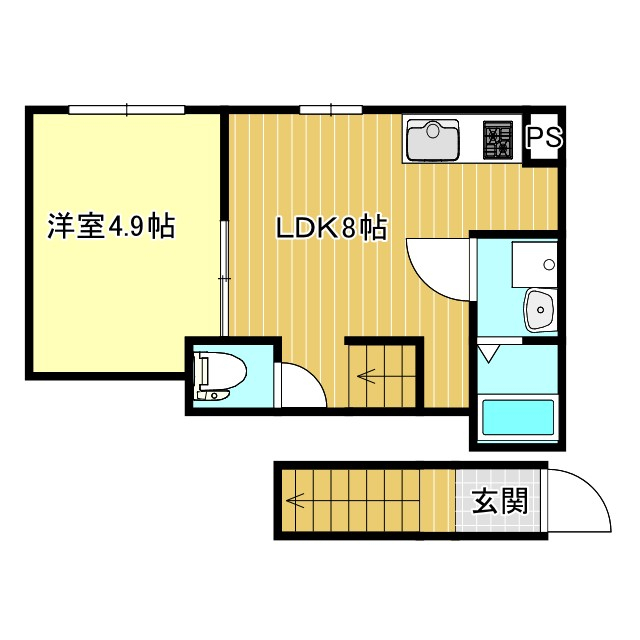 リベルテ村上 201号室 間取り