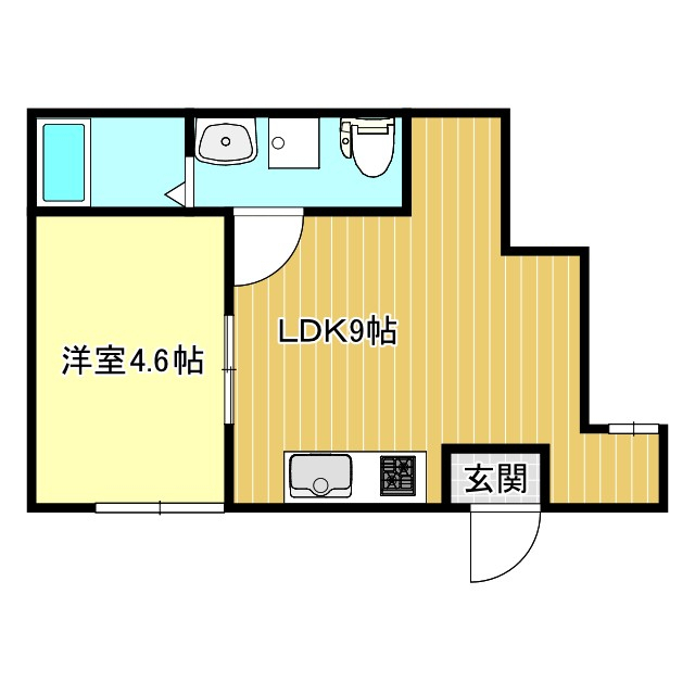 リベルテ村上 102号室 間取り
