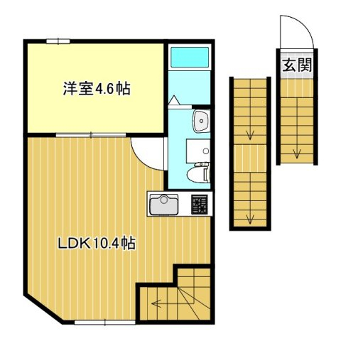 リベルテ村上 305号室 間取り